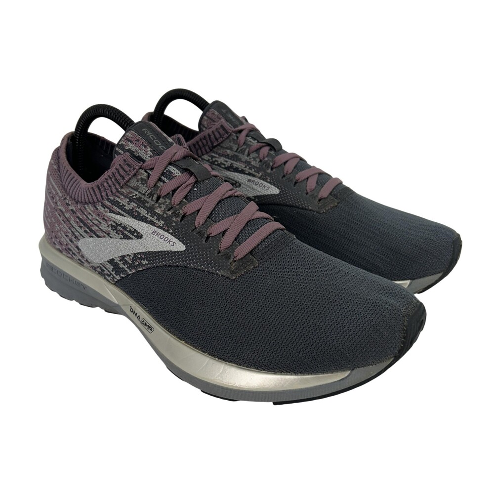 Brooks Shoes Womens Size 10 Ricochet Gray Knit Running Sneakers 1202821B040
